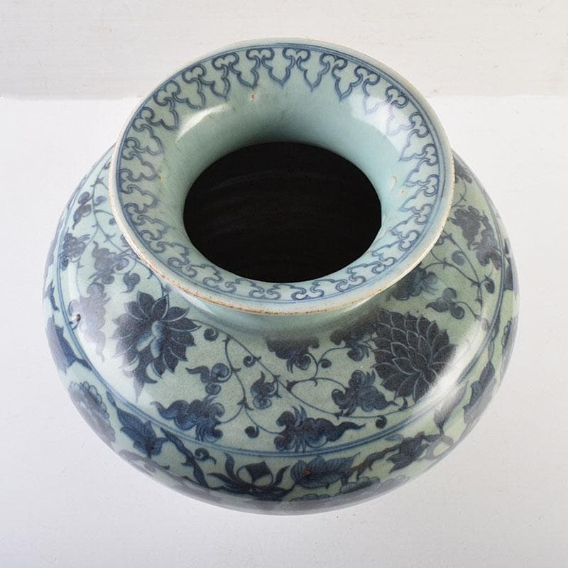 中国 青花 花弁文瓶 壺 C 8946A