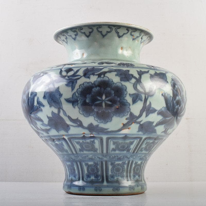 中国 青花 花弁文瓶 壺 C 8946A