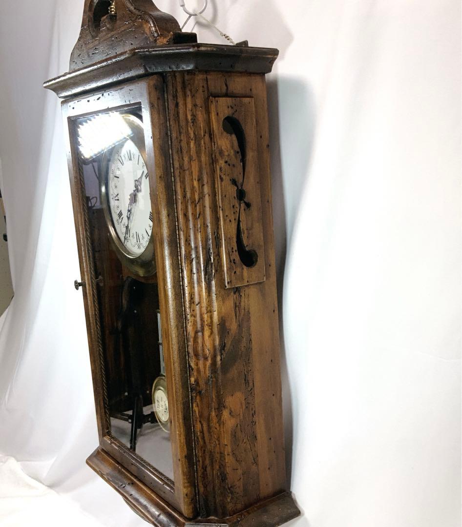 【希少品】イタリア Capanni カパーニ社 柱時計 木製 ポプラ古材