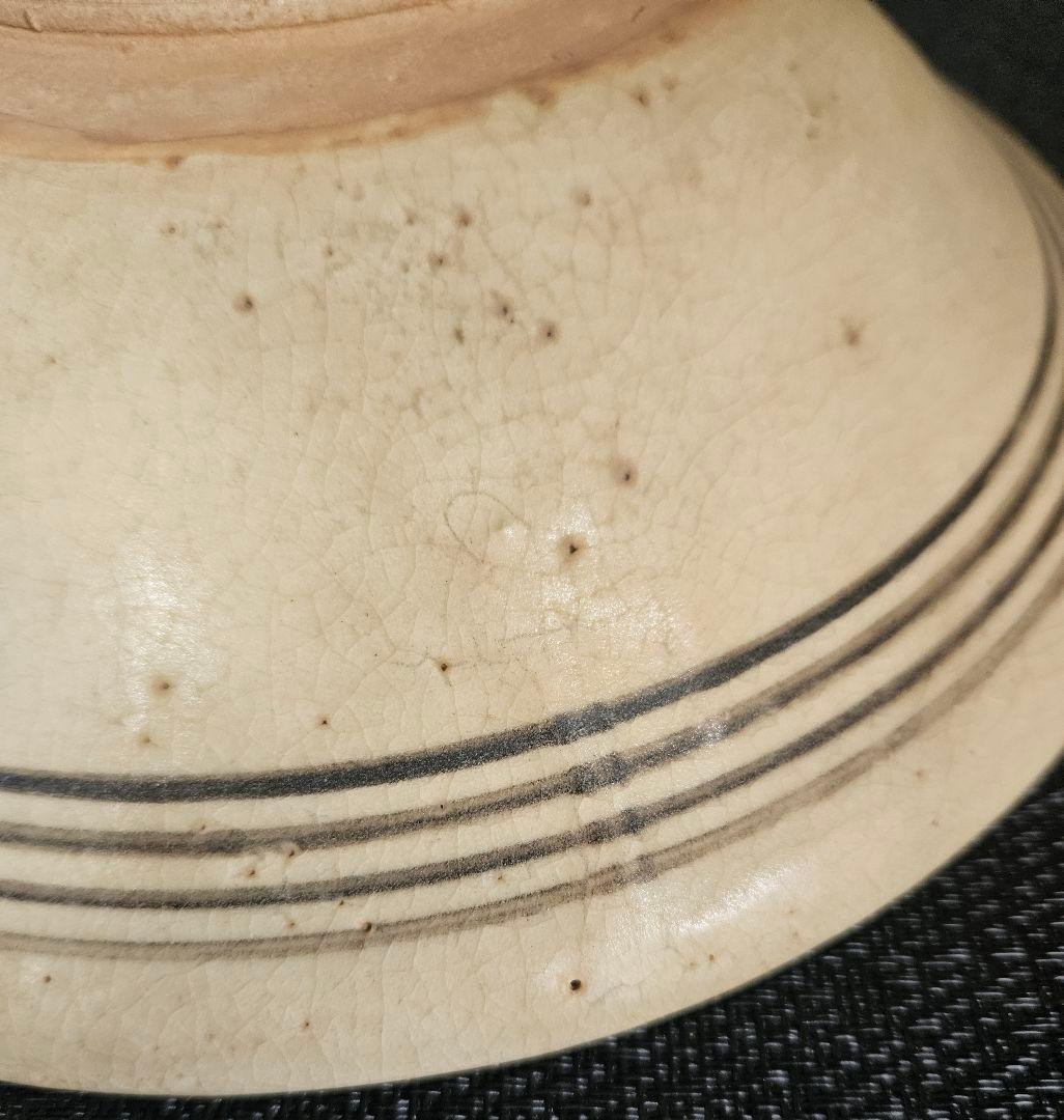 【上作品❗】14世紀頃　東南アジア古陶磁器　タイ古陶　スコタイ　魚文鉢皿　宋胡録