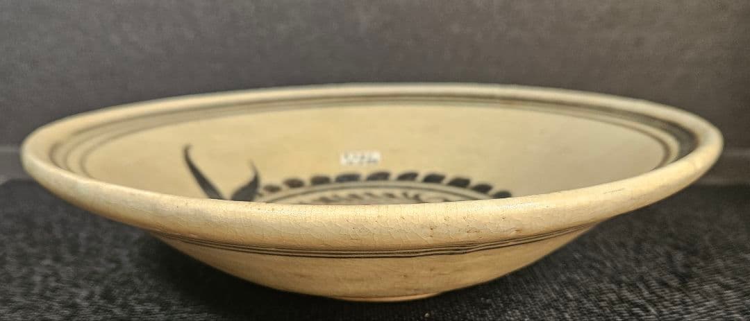 【上作品❗】14世紀頃　東南アジア古陶磁器　タイ古陶　スコタイ　魚文鉢皿　宋胡録
