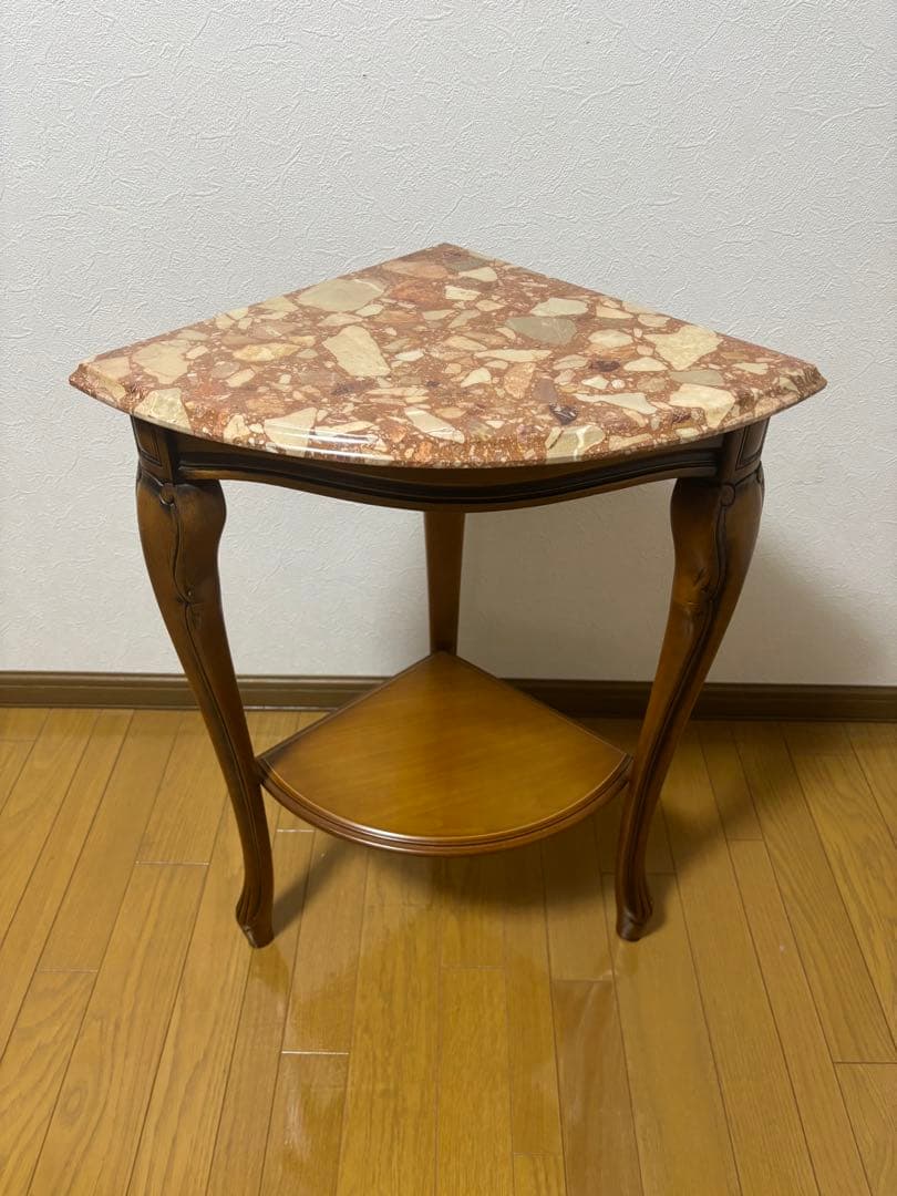 大理石コンソールテーブル 猫脚 サイドテーブル 飾り台 花台 美品