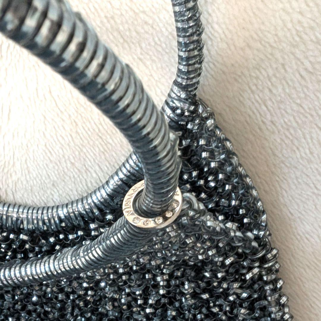 アンテプリマ シルバーブルー ハンドバッグ トートバッグ ワイヤーバッグ 大容量