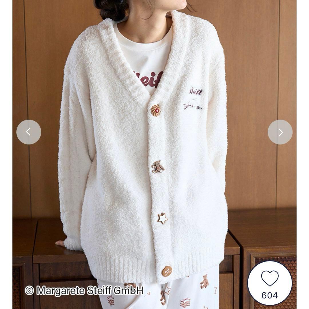 ジェラピケ　パウダージャガードカーディガン