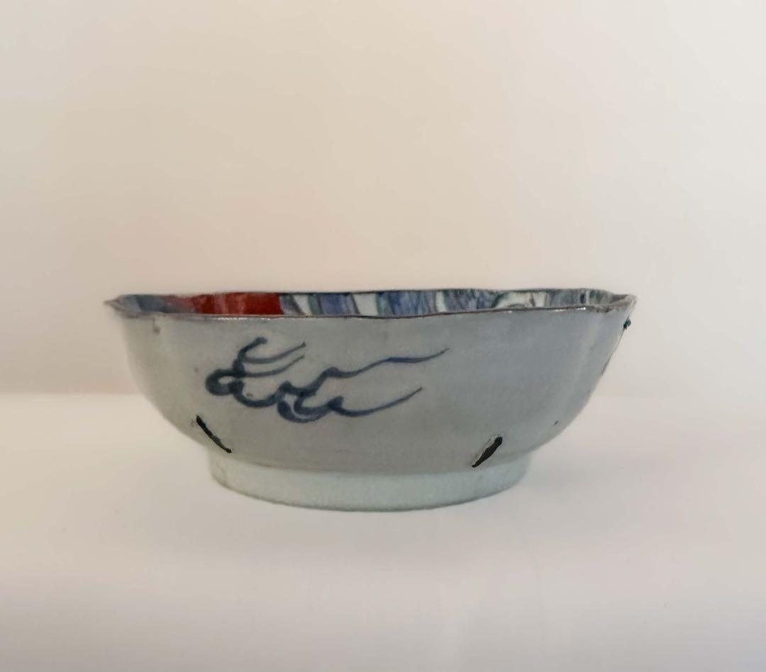 アンティーク 向付 江戸後期 龍　5+2枚