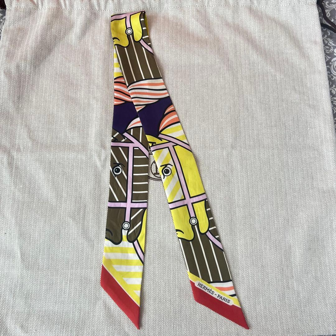 【スカーフ・カデナ付】HERMES ショルダーバッグ　ジプシエール　ブラウン