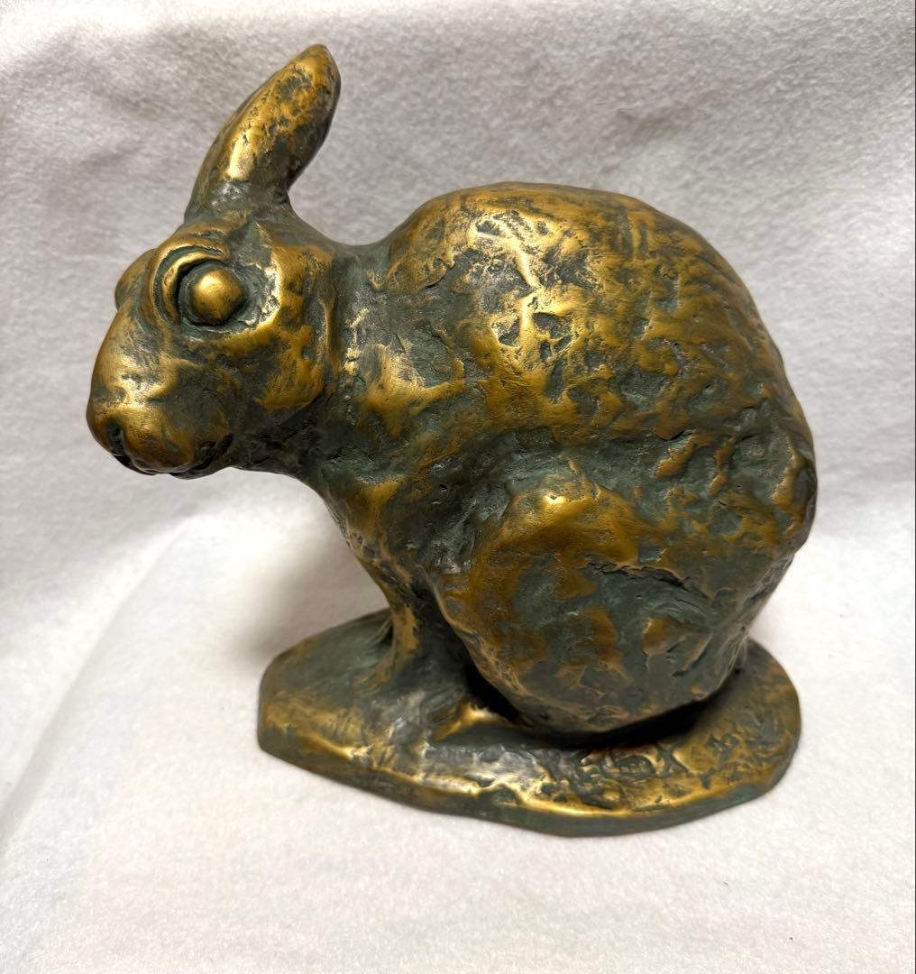 有名彫刻家 北村西望 兎 うさぎ ブロンズ像 - メルカリ