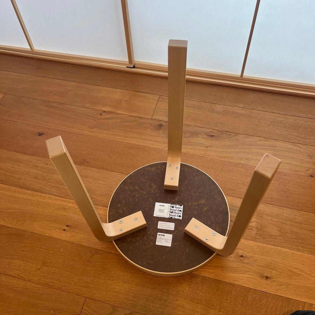 Artek　アルテック　スツール 60 ホワイト ラミネート　北欧家具