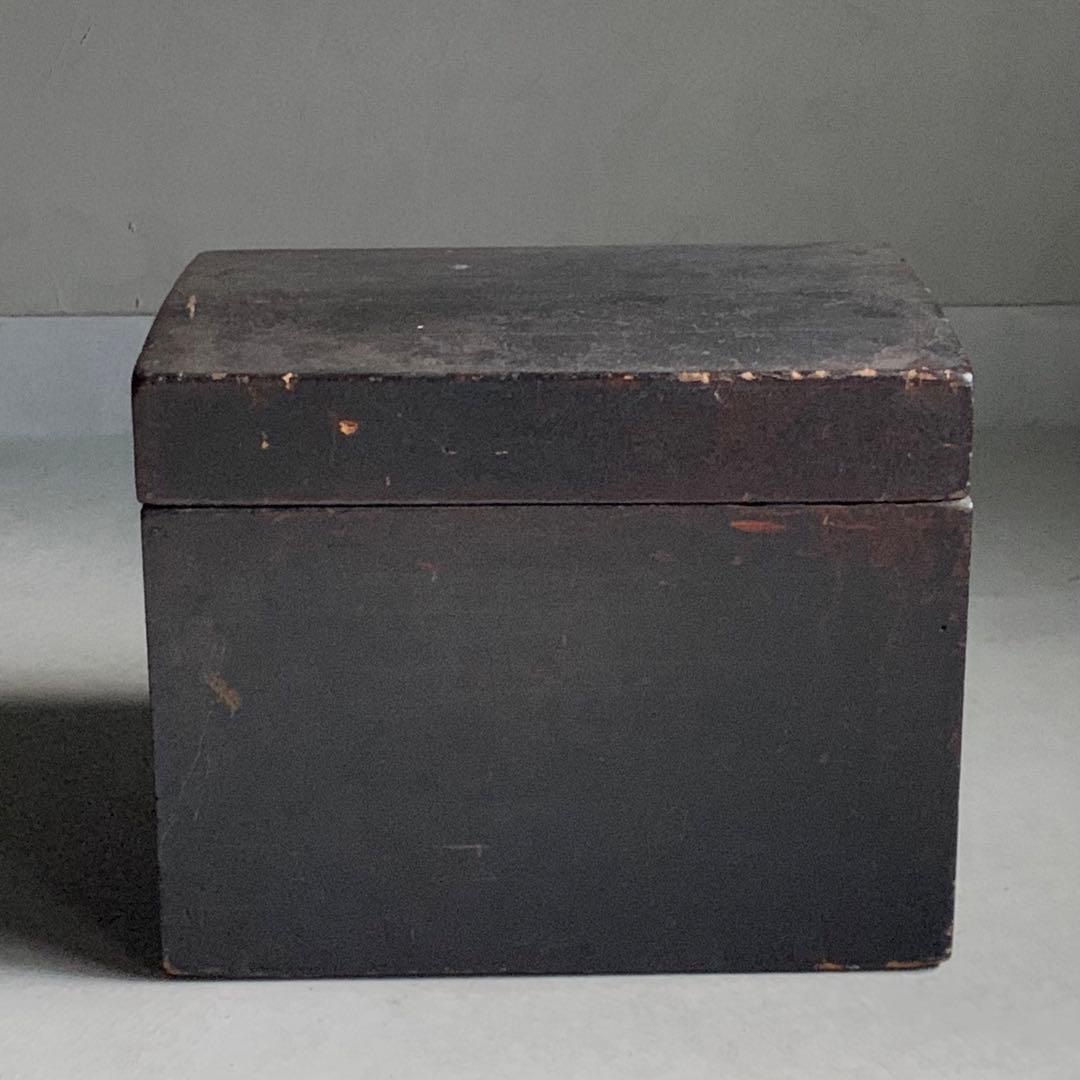 日本の古道具 古い 木箱 塗りの箱 古道具 アンティーク オブジェ