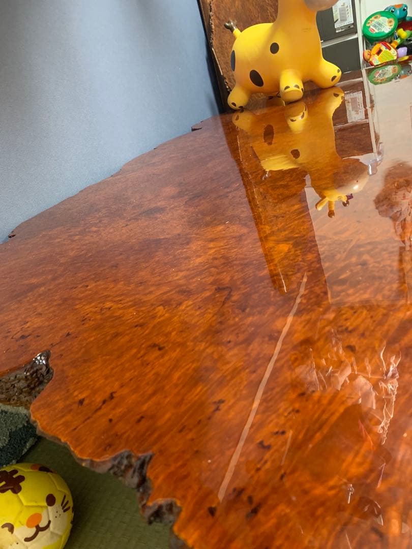 中澤唐木 好斎之作 座卓 ローテーブル ガラス天板付き