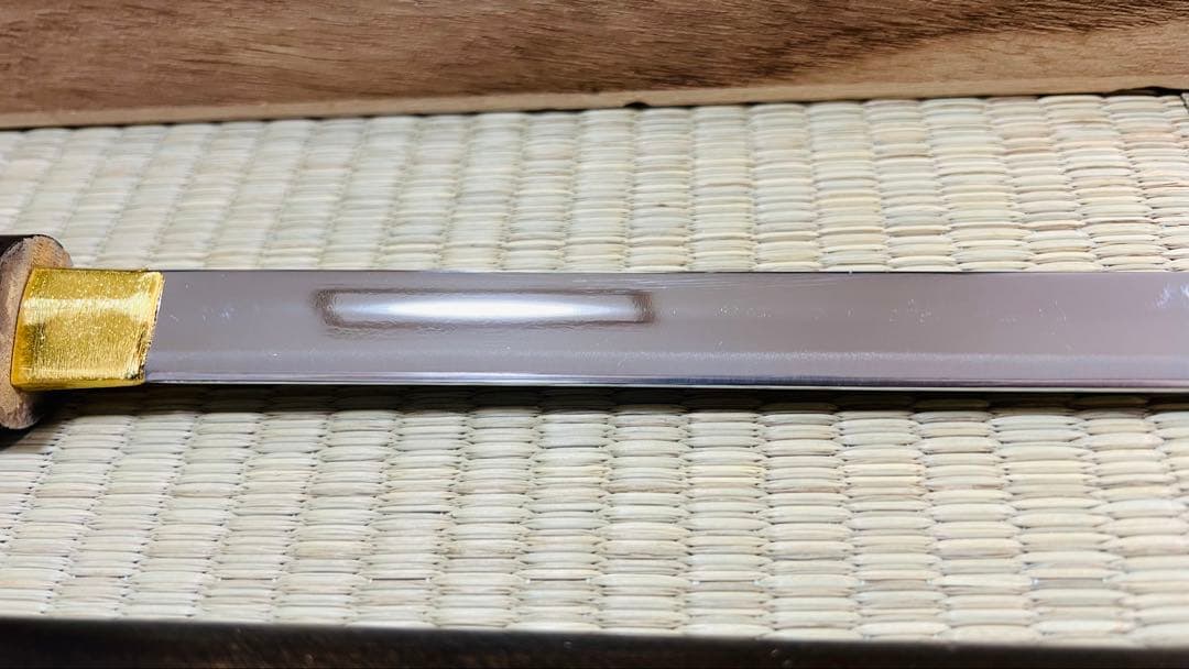 模造刀 座頭市 仕込杖 尾形刀剣 楕円古式鞘 箱付き 251110-3