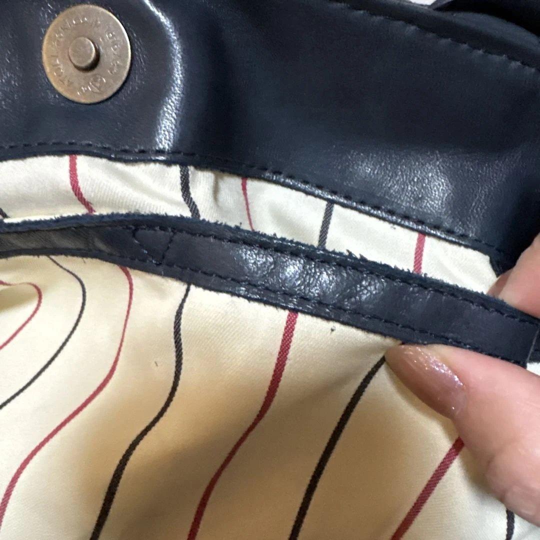 B.stuff ネイビー　メッシュ　編み込み　ハンドバッグ