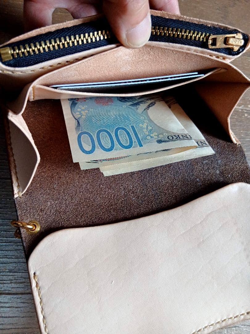 Hoween クロムエクセルレザー 茶芯トラッカーウォレット ウォレットチェーン