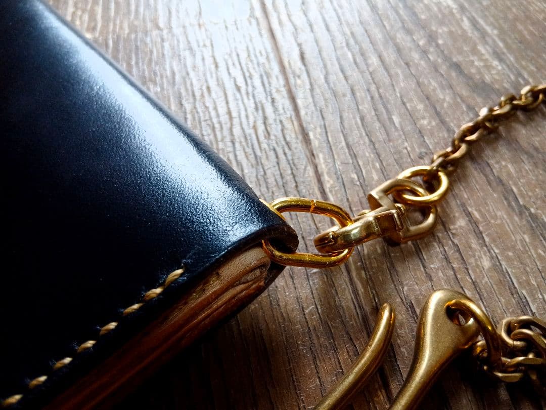 Hoween クロムエクセルレザー 茶芯トラッカーウォレット ウォレットチェーン