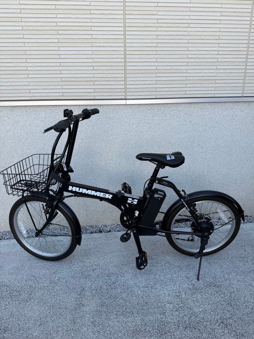 【美品】HUMMER プレミアム版20インチ折り畳み電動アシスト自転車 6段変速