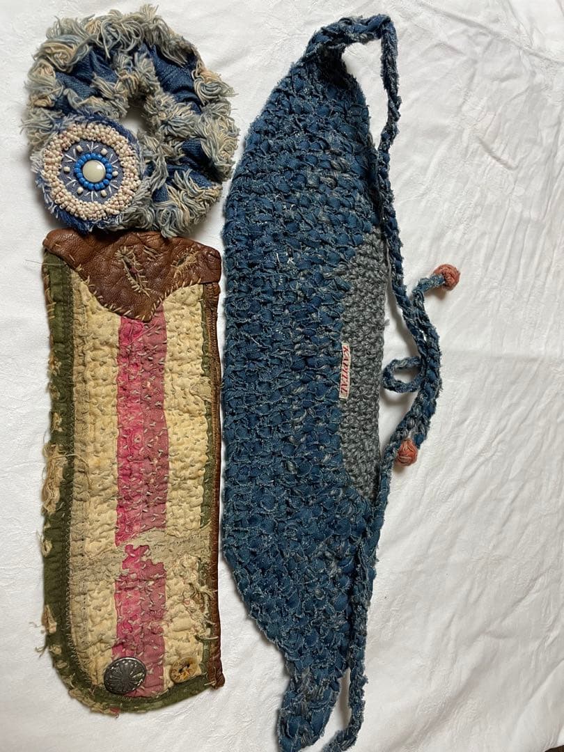 キャピタル小物　ボロブレスレット2点　裂編み製品