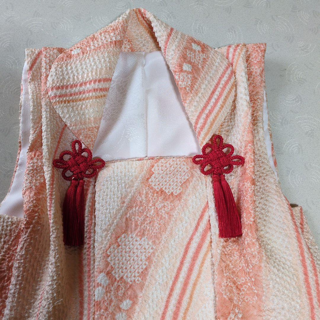 七五三３歳正絹総絞り手縫いの被布(中綿なし）