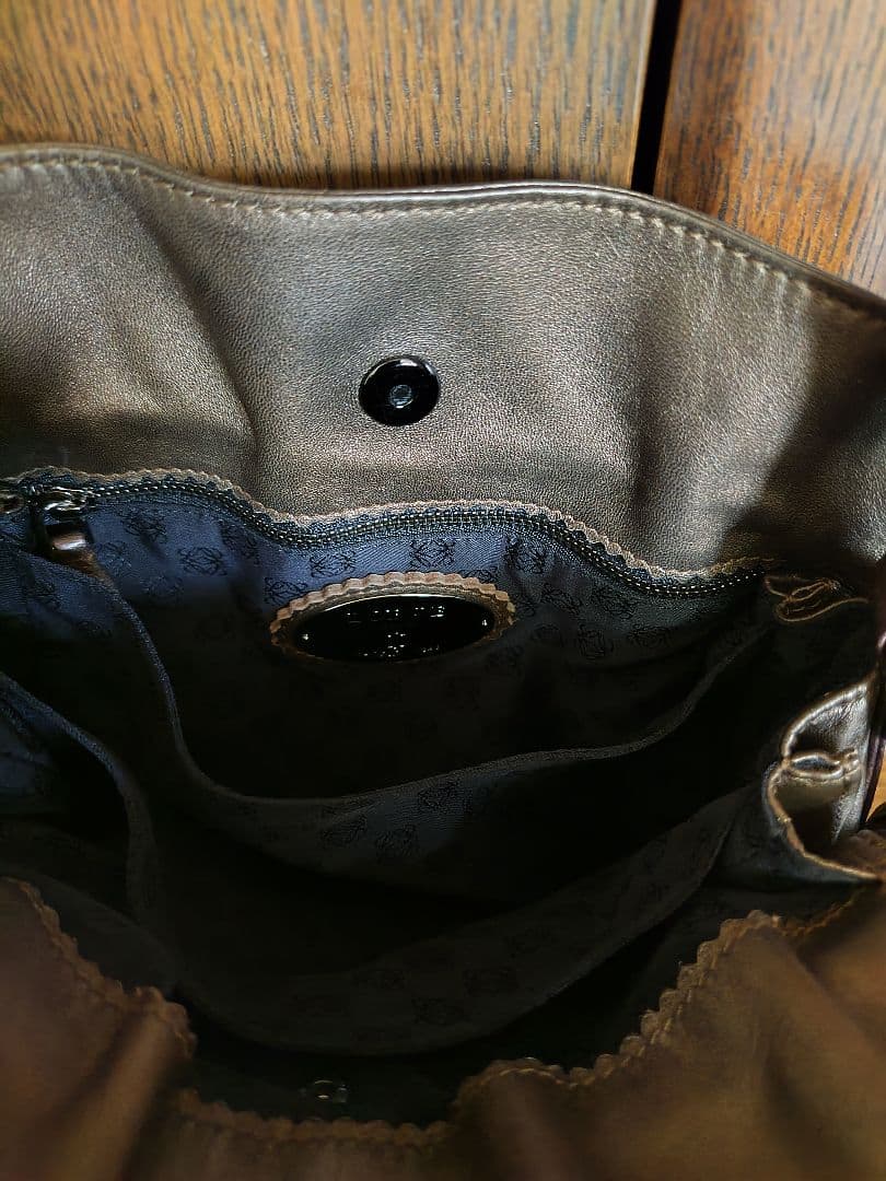 美品 ロエベフラメンコダークブラウン フリンジナッパー ミニ