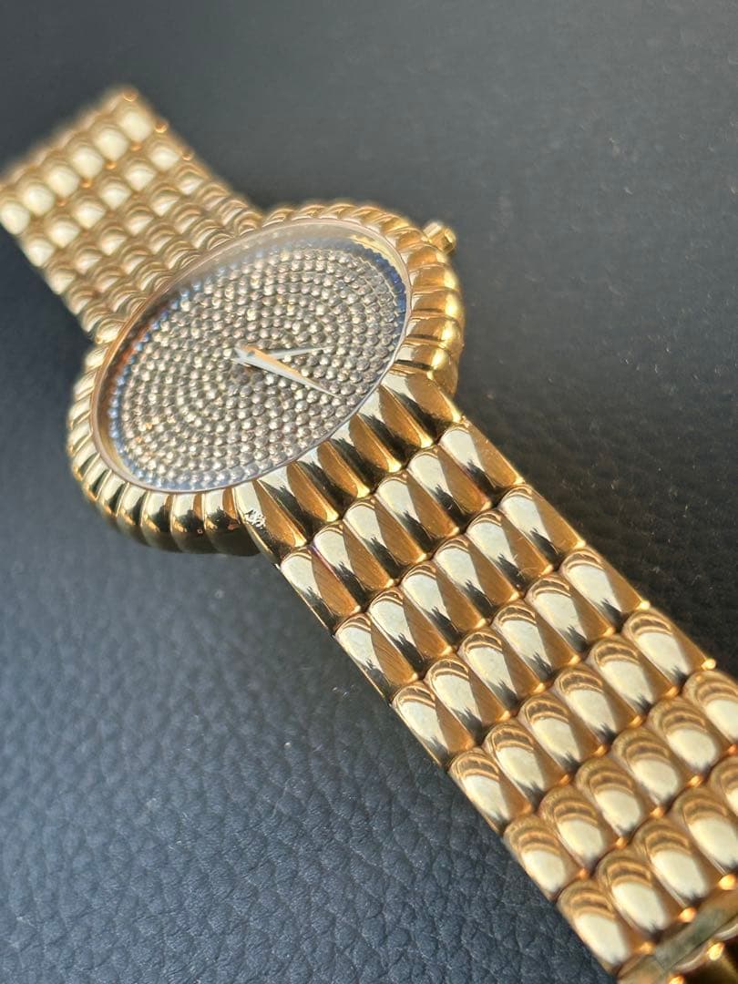 レイモンドウィル4805-2クオーツ宝飾18kGEケース新品電池交換済み