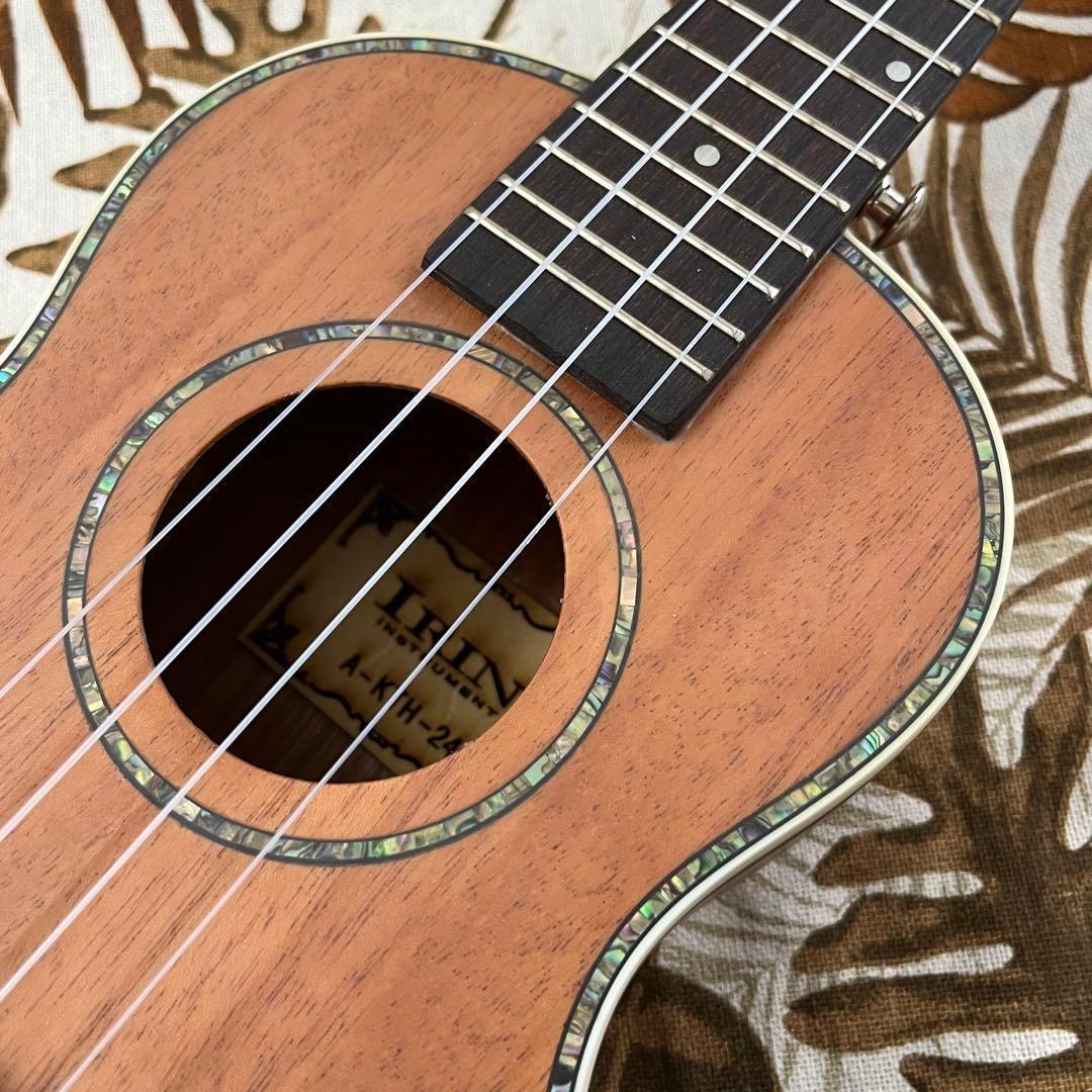 【IRIN】マホガニー材・アバロン貝のコンサートウクレレ【ウクレレ専門店】