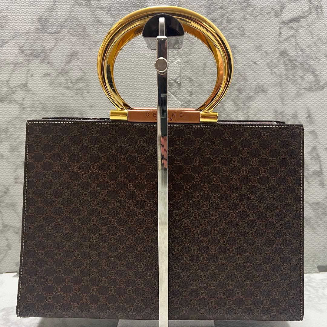 美品✨希少✨セリーヌ ガンチーニハンドル マカダム ハンドバッグ ビンテージ