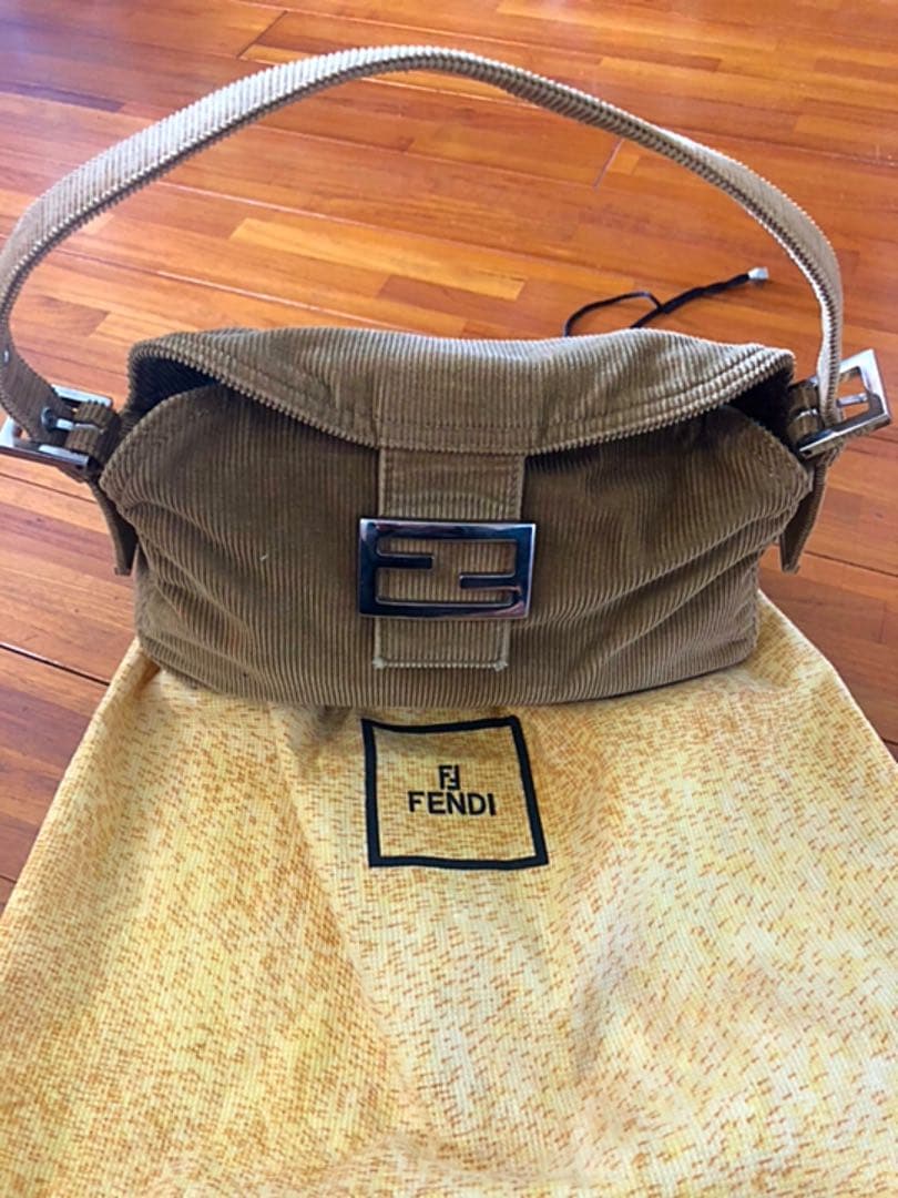 フェンディ ハンドバッグ 袋付き コーデュロイ