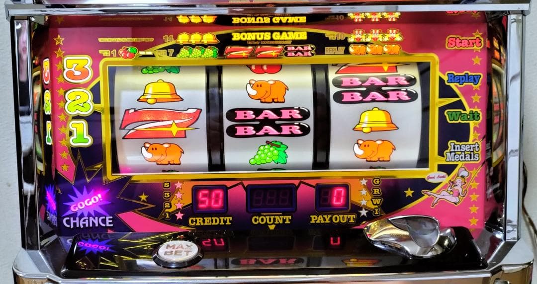 パチスロ実機 アイムジャグラーEX-AE/KT コイン不要機付