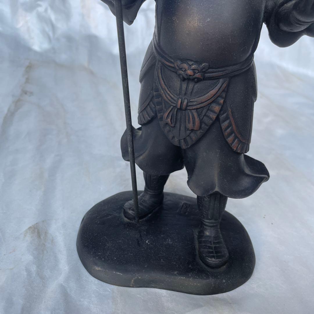 毘沙門天像 美品 金運開運商売繁盛健康長寿高さ30cm。25
