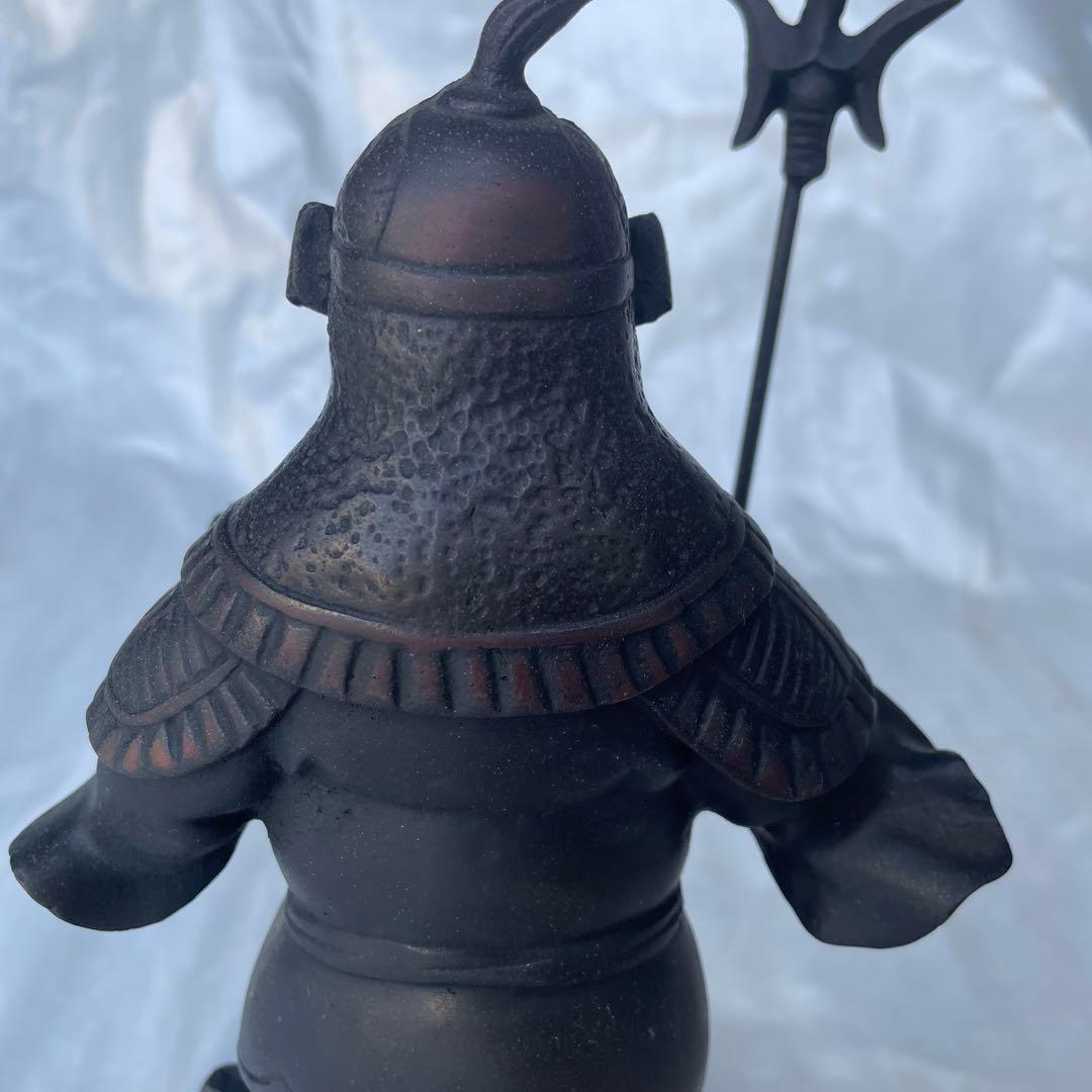 毘沙門天像 美品 金運開運商売繁盛健康長寿高さ30cm。25