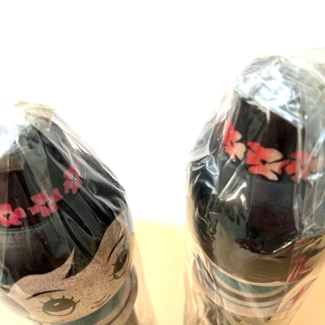 こけし 北山盛治 裕美 親子こけし 猫耳リンゴ 林檎こけし 3体セット