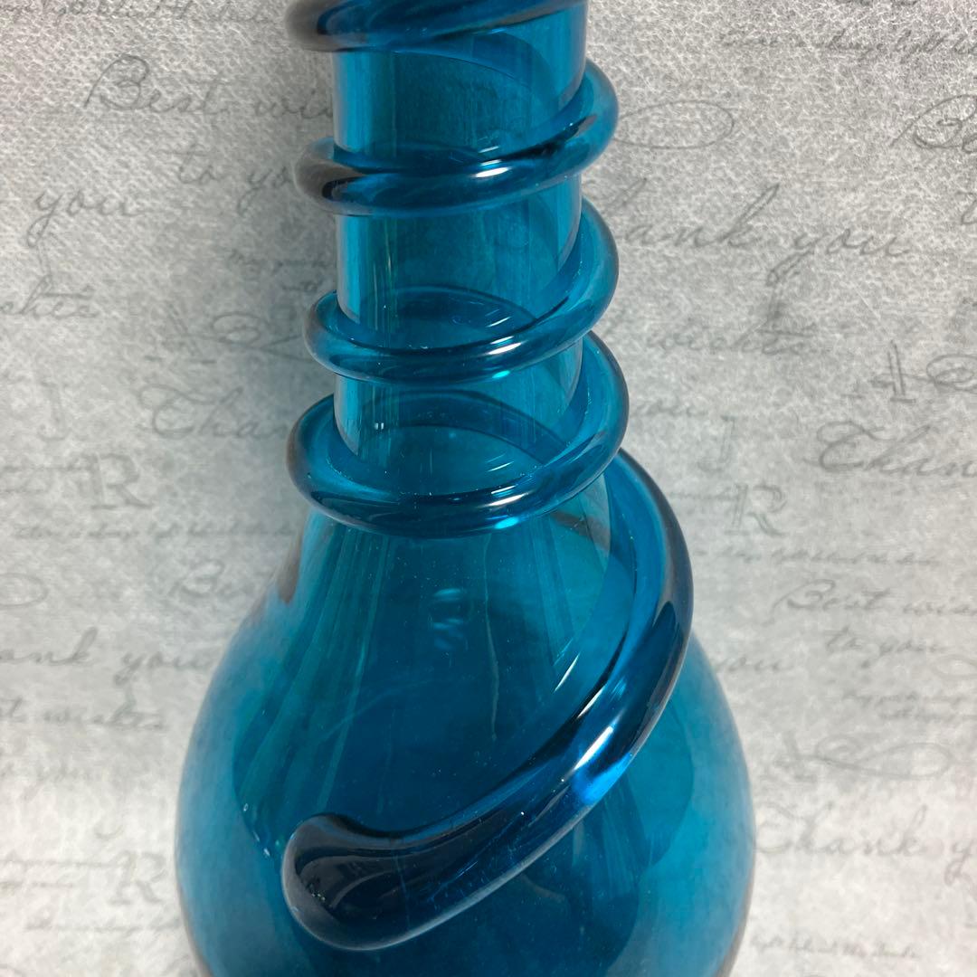 津軽びぃどろ 吹きガラス カラフェ デキャンタ 水差し 首巻き 民藝