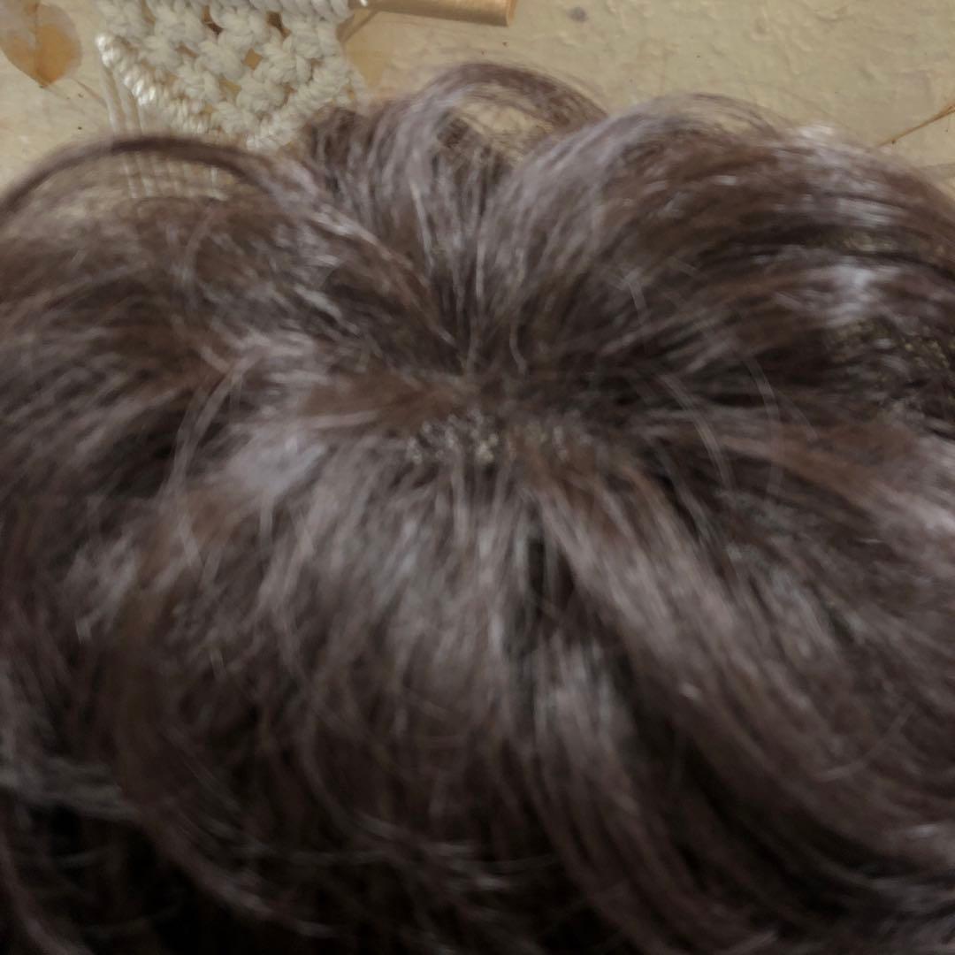 新品 医療用ウィッグ 総手植えショートカット 長め カール柔らか ブラウン