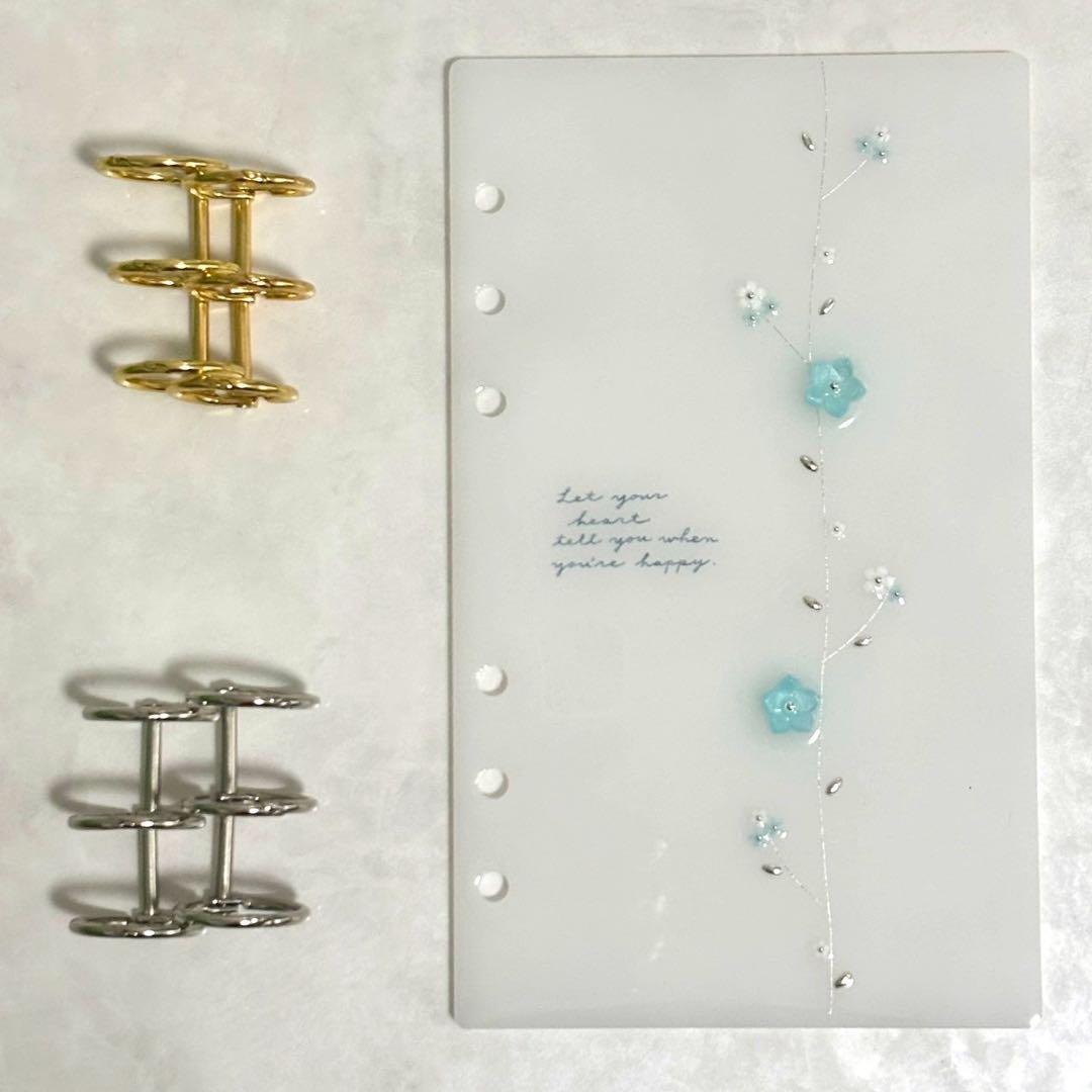 ✨しあん ✨A6 アクリルレジンバインダー　リング付き　韓国　貯金