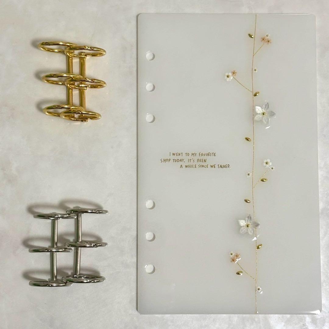 ✨しあん ✨A6 アクリルレジンバインダー　リング付き　韓国　貯金