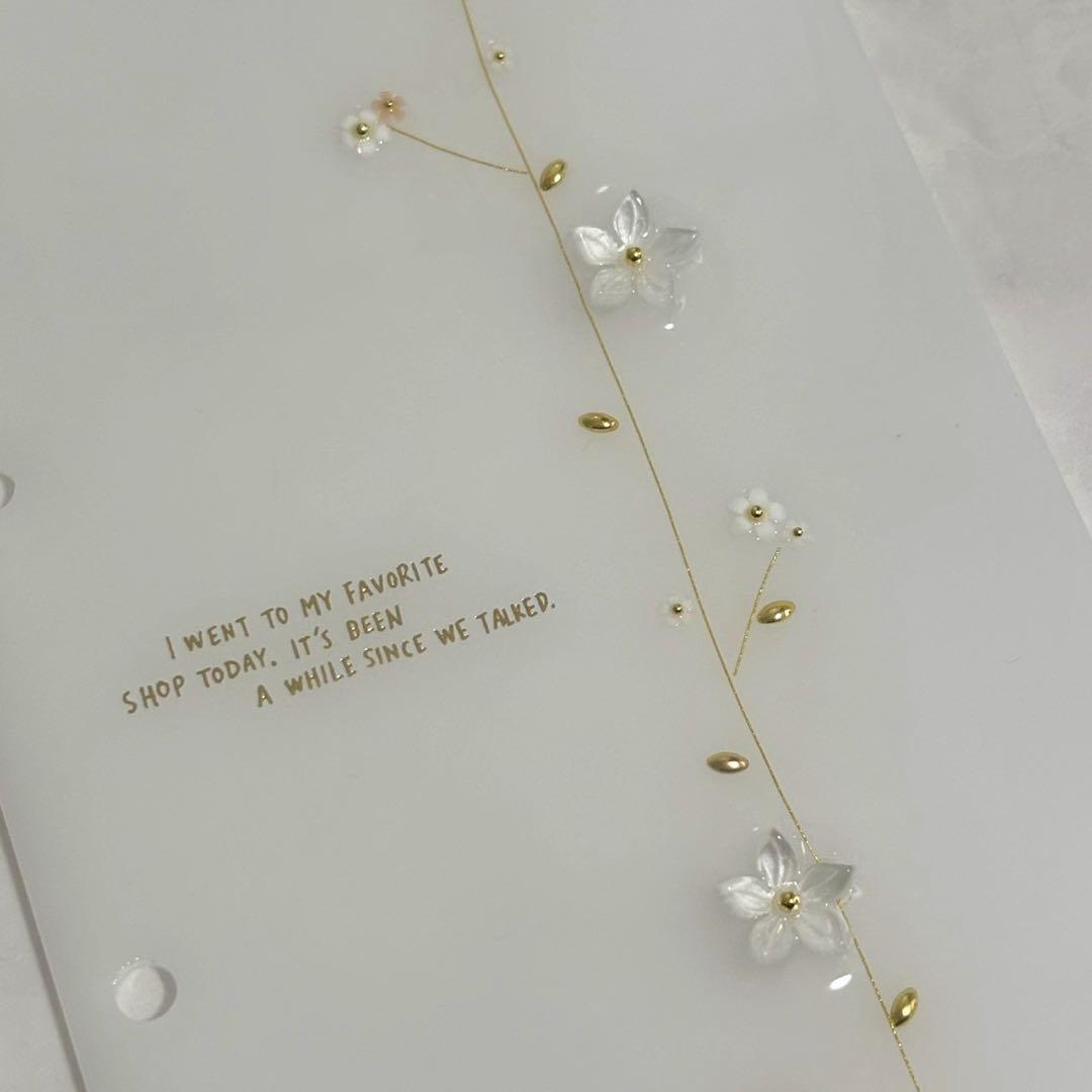 ✨しあん ✨A6 アクリルレジンバインダー　リング付き　韓国　貯金