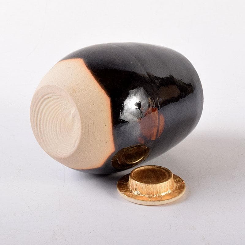 茶道具 京焼 桶谷定一作 肩衝茶入 仕覆付 共箱 V 7350 - メルカリ