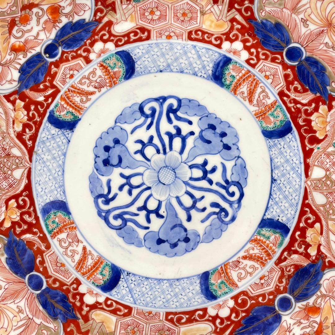 古伊万里　色絵大皿　江戸時代　有田焼　46.5cm  アンティーク