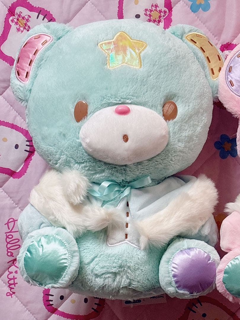 パフポフ　ケープ付きぬいぐるみ　巨大　BIG　ふわふわ　限定　キキララ　くま