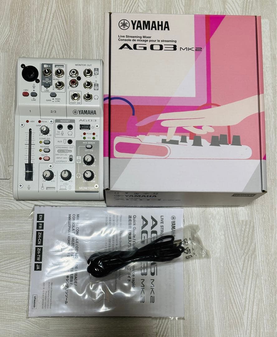 YAMAHA AG03 MK2 ホワイト オーディオインターフェース C9962