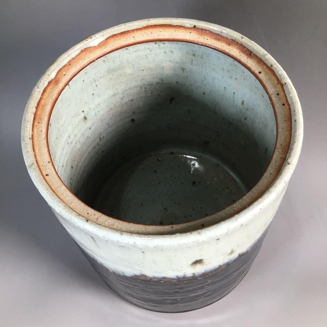 Ｎ２７５　水指　『三田　奥村俊彦造』『朝鮮唐津』『一重口水指』　共箱　茶道具