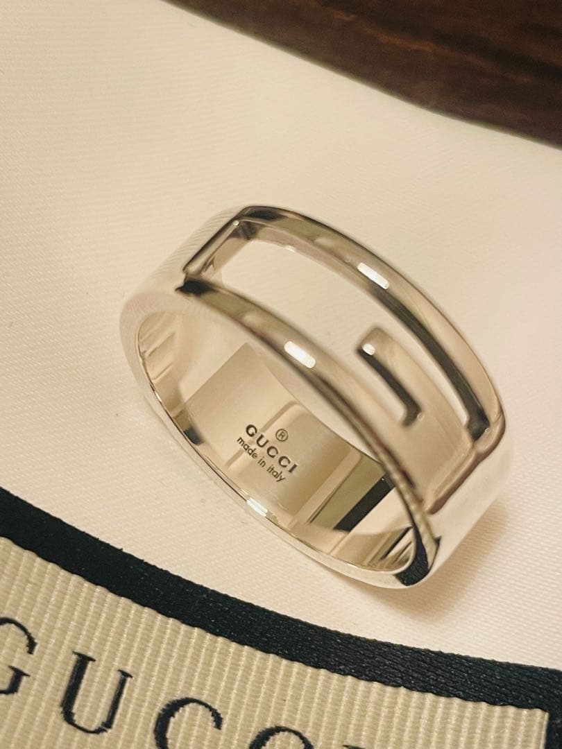 GUCCIリング 24号 カットリング カットアウト スターリングシルバー925
