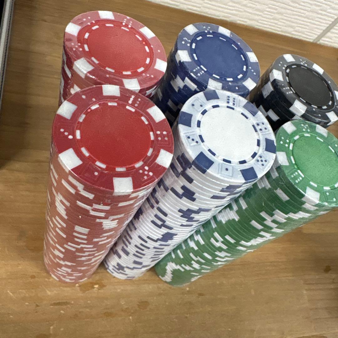 ポーカー チップセット アルミケース付き 300pc - メルカリ