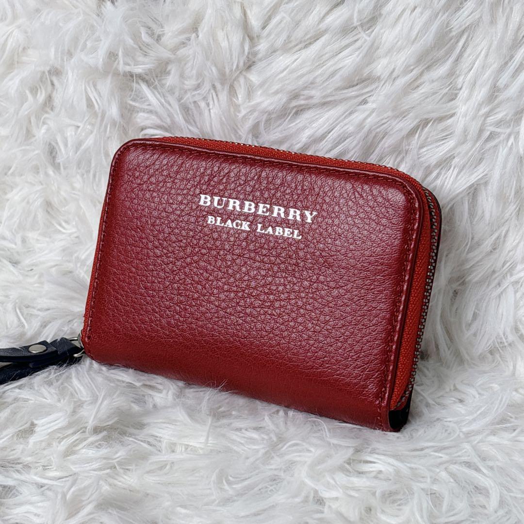 BURBERRY BLACK LABEL 赤 ケース　キーケース
