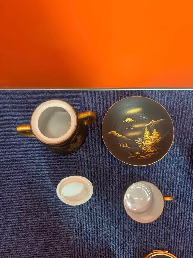 1821 まとめ売り 合計5客 薩摩焼 湊光 金塗