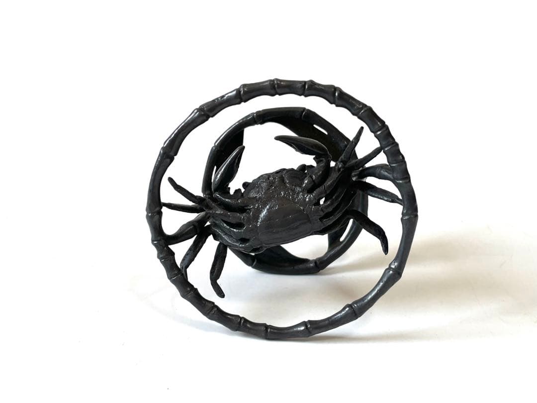 茶道具 蓋置 一ノ瀬宗辰 砂張 笹蟹蓋置 蟹 カニ 蓋置