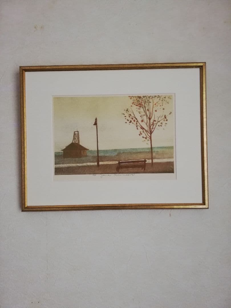 アート595 「浜辺(サンフランシスコ)」 チェコのリトグラフ(石版画