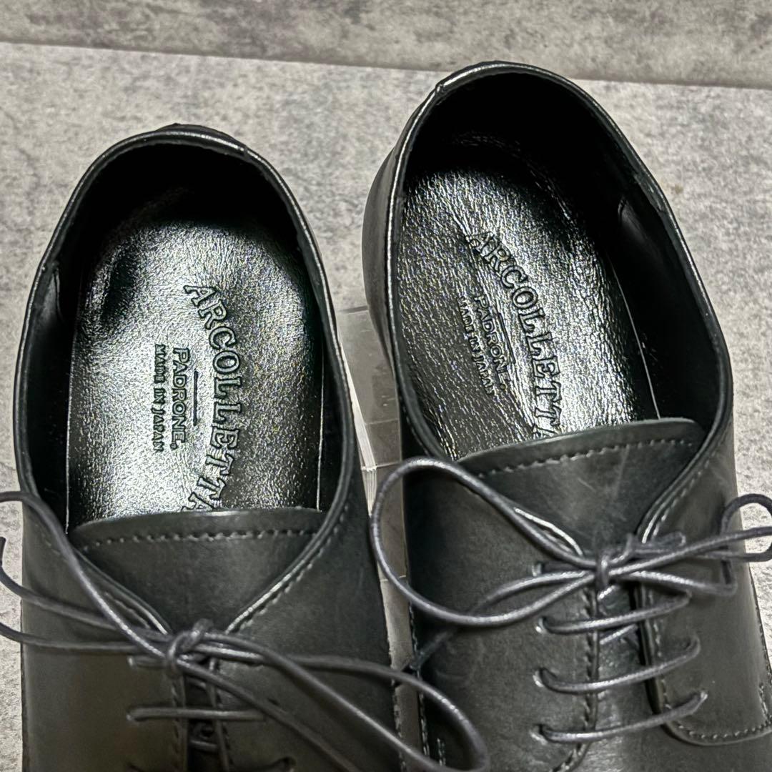 新品未使用　パドローネ　ダービーシューズ　プレーントゥ　ブラック　本革　2183