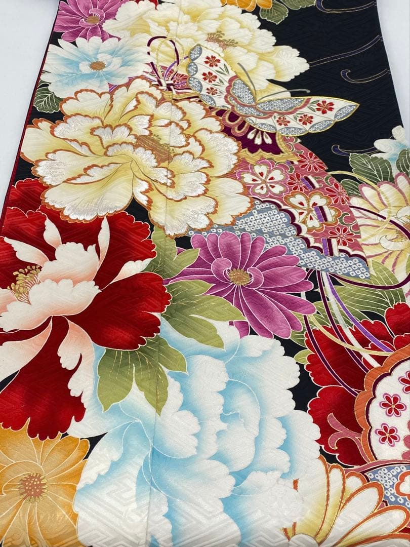 振袖 豪華 型友禅 刺繍 金駒 金彩 紋意匠 身丈172cm - メルカリ