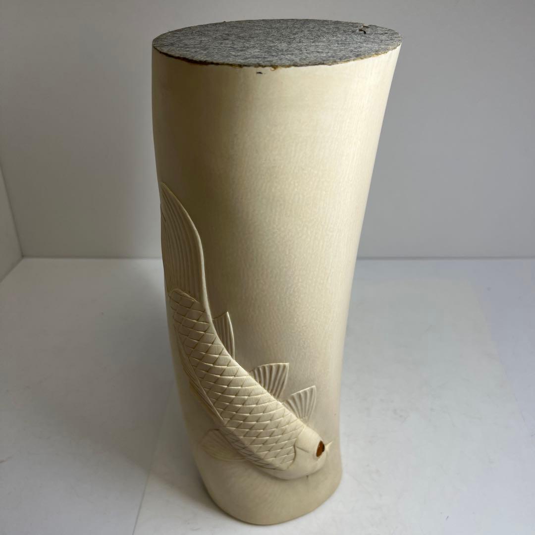 極上　特大鯉花入　2.4㌔　高さ36.2㎝　東Y8-0108☆2F