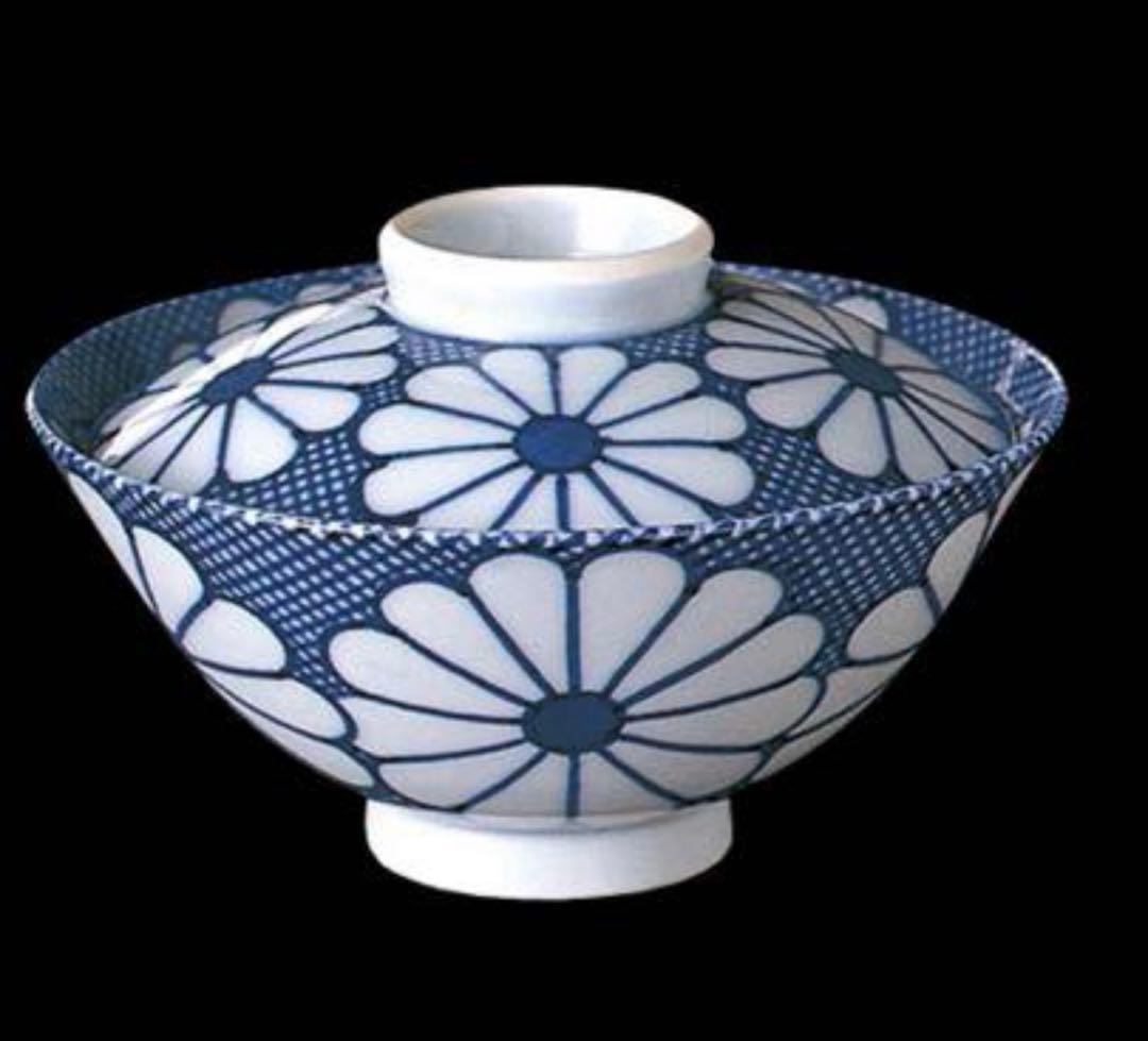 芳国舎 蓋付き御飯茶碗 内外紋様一致 2客